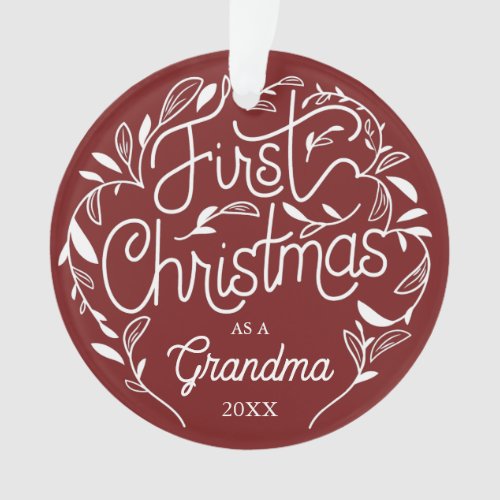 First Christmas Grandpa Grandma Acrylic Ornament