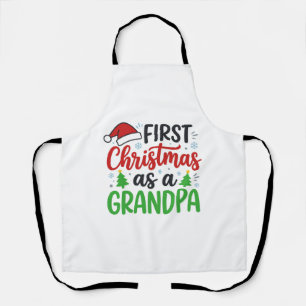 First Christmas Grandpa Santa Hat Apron