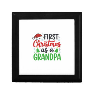 First Christmas Grandpa Santa Hat Gift Box
