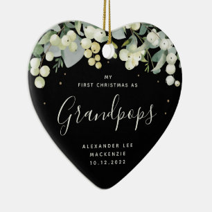 First Christmas Grandparent/Any Relative Photo Ceramic Ornament