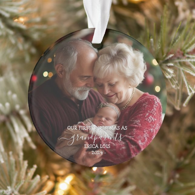 First Christmas Grandparents Tree Ornament Custom (Tree)
