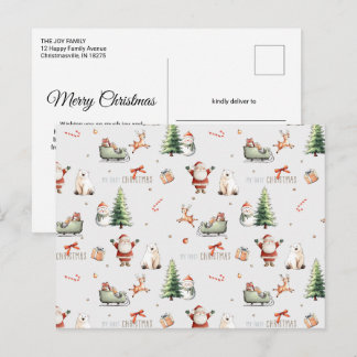 First Christmas - Happy Holidays Scandinavian nurs Postcard
