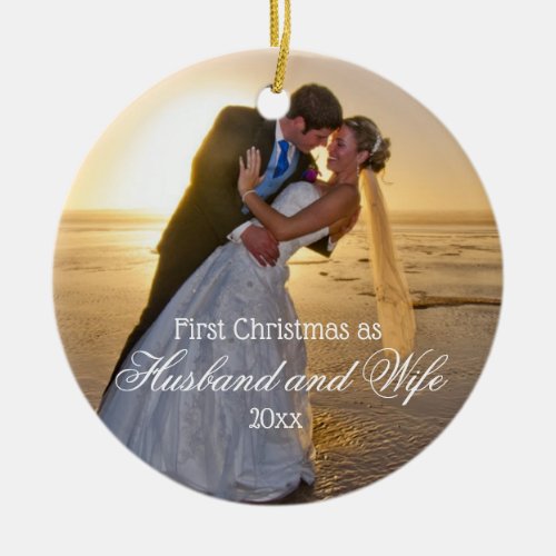First Christmas Husband and Wife Ceramic Ornament