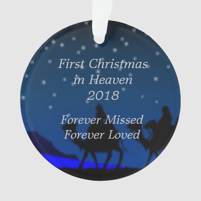 First Christmas in Heaven 2018 Personalized Ornament (Front)