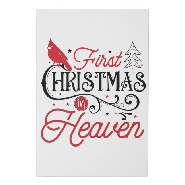 First Christmas in Heaven Faux Canvas Print (Front)
