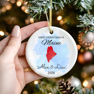 First Christmas in Maine State Ornament