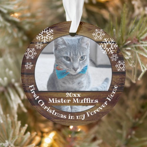 First Christmas in my Forever Home Cat Dog Pet Ornament
