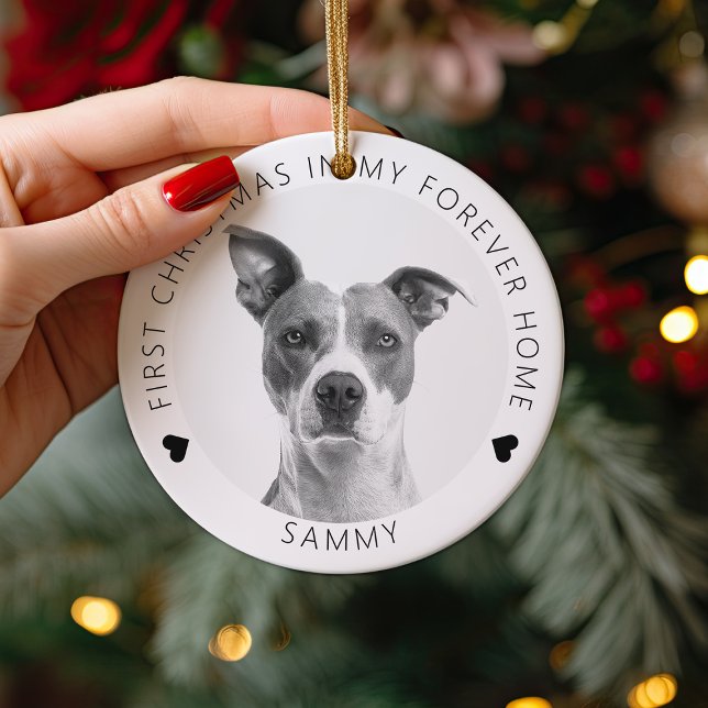 First Christmas In My Forever Home | Christmas Metal Ornament (Creator Uploaded)