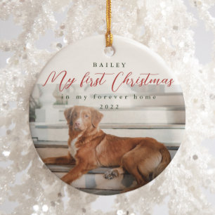 First Christmas in My Forever Home Pet Ceramic Ornament