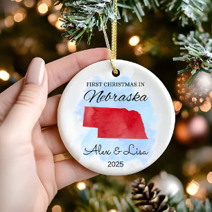 First Christmas in Nebraska State Ornament