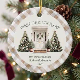 First Christmas In New Home Ceramic Ornament