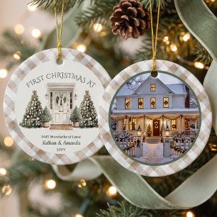 First Christmas In New Home Ceramic Ornament