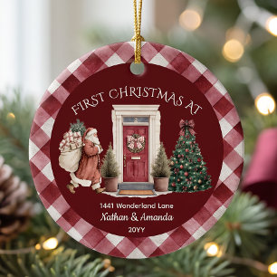 First Christmas In New Home Ceramic Ornament