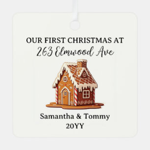 First Christmas in New Home Metal Ornament