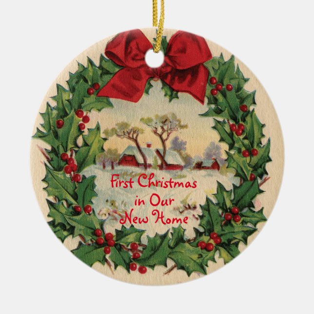 First Christmas in New Home Ornament (Front)