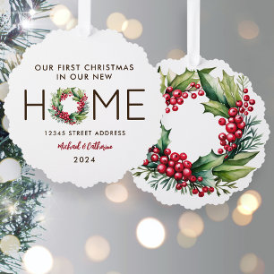 First Christmas in New Home  -  Ornament Card
