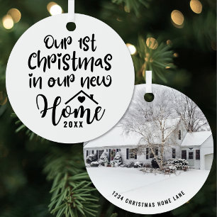 First Christmas In New Home Photo Metal Ornament