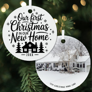 First Christmas In New Home Photo Metal Ornament