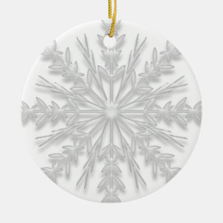 First Christmas in New Home White Snowflake Ceramic Ornament