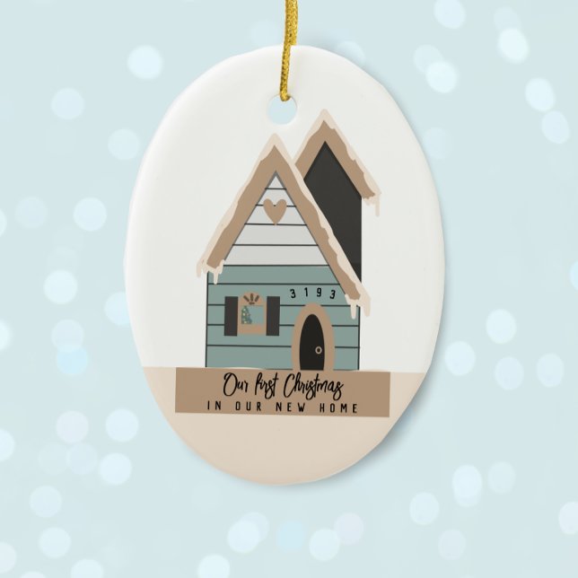 First Christmas in New House Ceramic Ornament (Creator Uploaded)