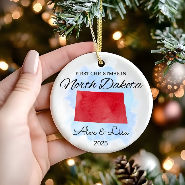 First Christmas in North Dakota State Ornament (Creator Uploaded)
