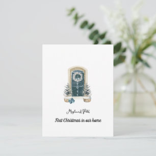 First Christmas In Our Home Sage Green Card