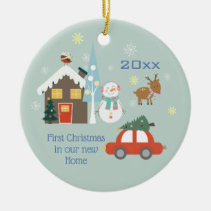 First Christmas In Our New Home Ceramic Ornament