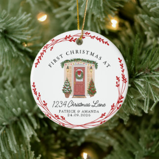 First Christmas in Our New Home Ceramic Ornament