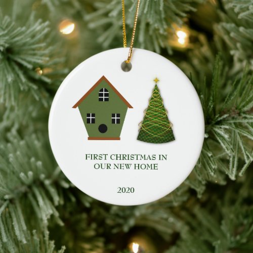 First Christmas in our new Home Christmas Ceramic Ornament