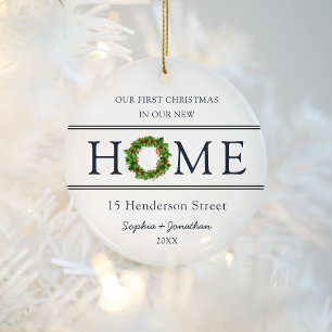 First Christmas in Our New Home Christmas Ceramic Ornament