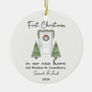 First Christmas in Our New Home Custom Ceramic Ornament