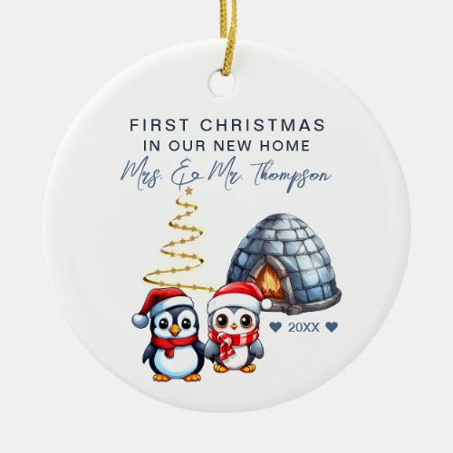 First Christmas In Our New Home Funny  Ceramic Ornament