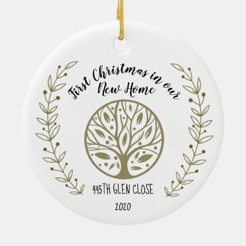 first Christmas in our new home heart Ceramic Orna Ceramic Ornament