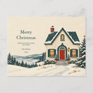 First Christmas in Our New Home Holiday Postcard