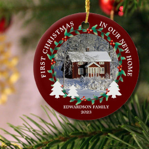 First Christmas in our new Home house photo Ceramic Ornament