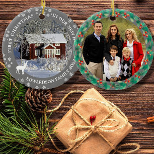 First Christmas in our new Home house photo Ceramic Ornament