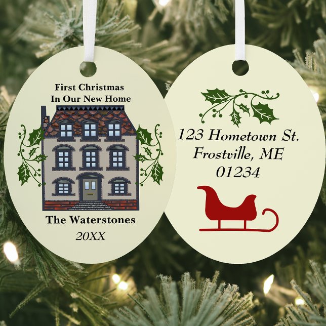First Christmas In Our New Home Metal Ornament (Creator Uploaded)