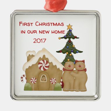 First Christmas In Our New Home Metal Ornament