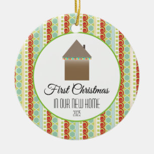 First Christmas in our new home multi-colored Ceramic Ornament
