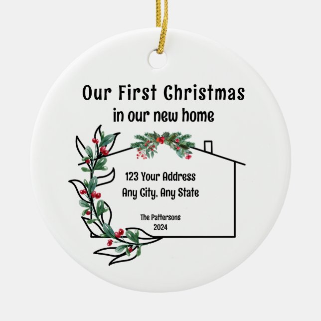 First Christmas In Our New Home Ornament (Front)