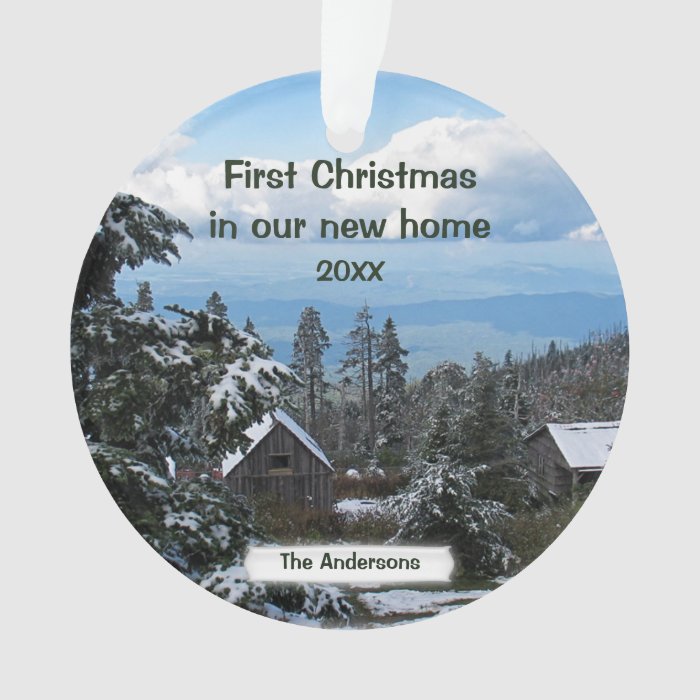 Download First Christmas in our new home Personalize Ornament | Zazzle