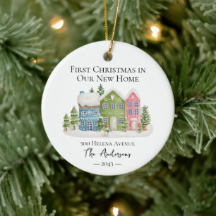 First Christmas in Our New Home Photo Ceramic Ornament