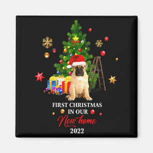 First Christmas In Our New Home Xmas Gift For Pug Magnet