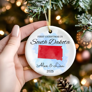 First Christmas in South Dakota State Ornament