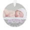 First Christmas Lavender Purple Baby Girl Photo