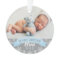 First Christmas Light Blue Baby Boy Photo