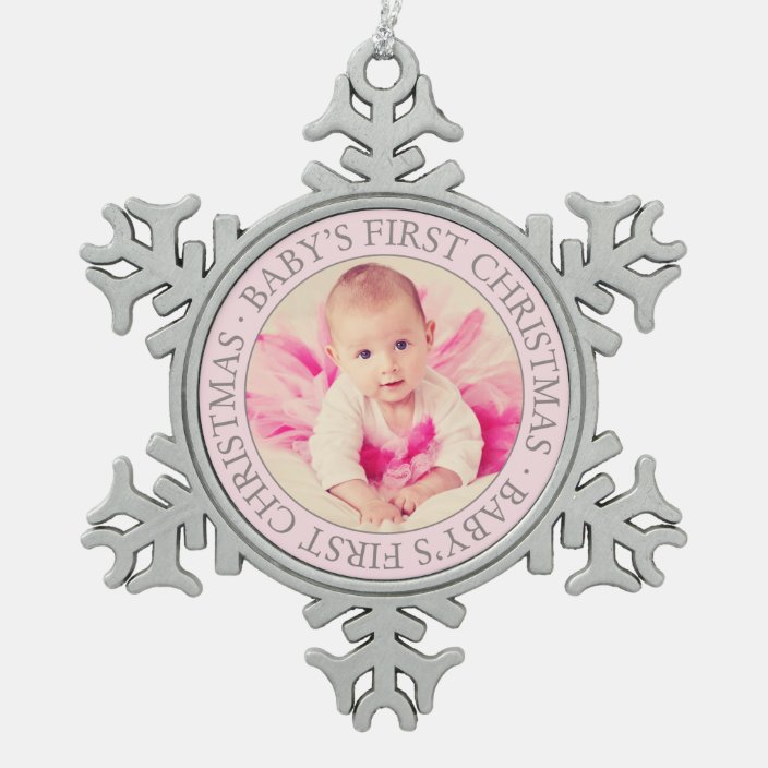 pewter baby's first christmas ornament