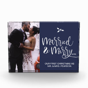 FIRST CHRISTMAS   MARRIED AND MERRY, PHOTO BLOCK
