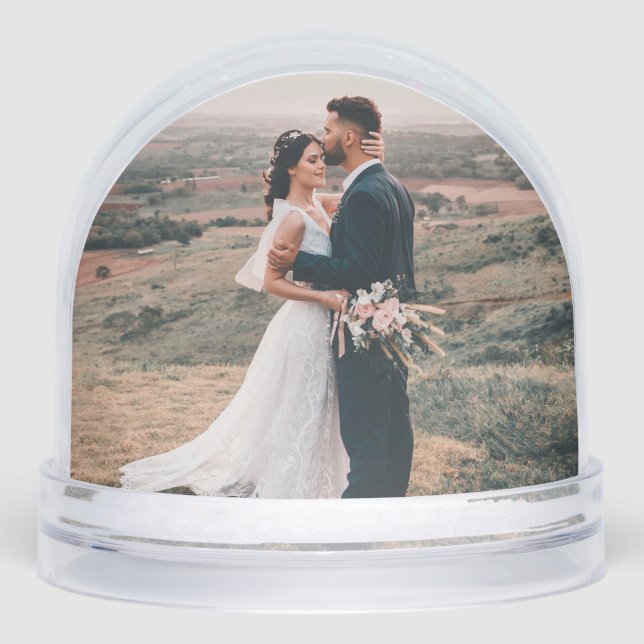 First Christmas Married - Custom Wedding Gift  Snow Globe (Front)