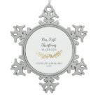 First Christmas Married Gold Hearts Garland Photo